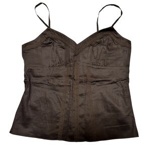 Ann Taylor LOFT NWT Dark Brown Camisole Top SZ 8